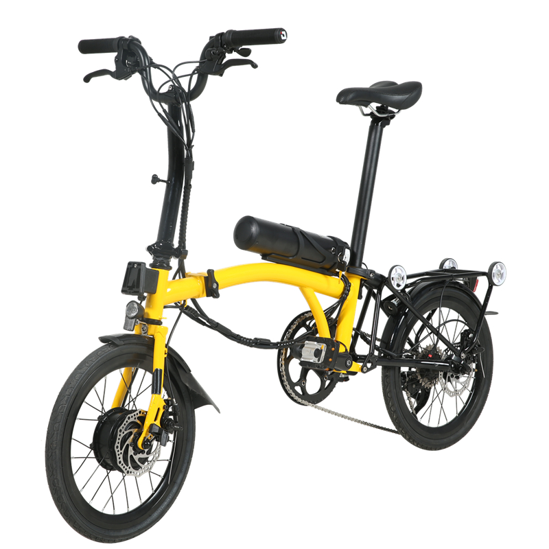 B17- 17 인치 휴대용 이중 접이식 전기 자전거
